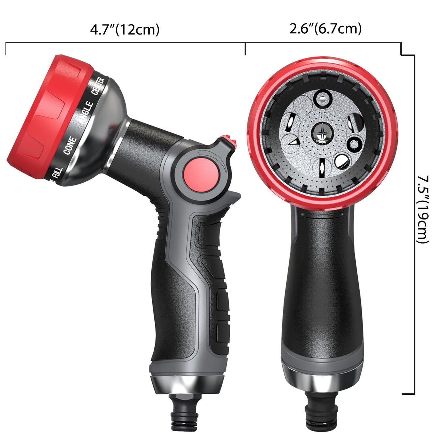 Hose Pipe Spray Gun 10 Adjustable Patterns Garden Hose Spray Gun Premium Hose Nozzle with Thumb Control Design Garden Hose Gun for Garden & Lawns