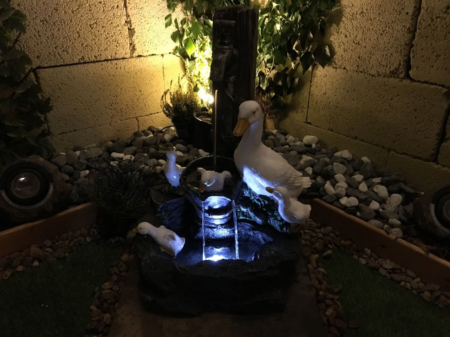 Tranquility Duck Family Animal Mains Powered Water Feature,Waterfall, Water Fountain, Garden Decoration, Garden Feature