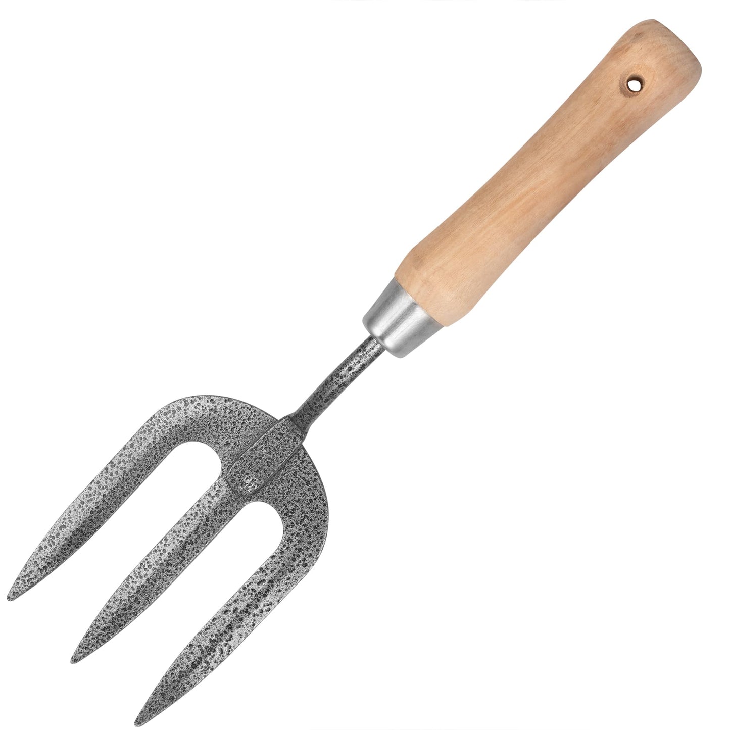 Hardys Garden Hand Fork - Heavy Duty Weed Fork - Carbon Steel Head, Contoured Ash Wood Handle - Lightweight, Durable, Corrosion Resistant Gardening Fork - Epoxy Coated Garden Tool