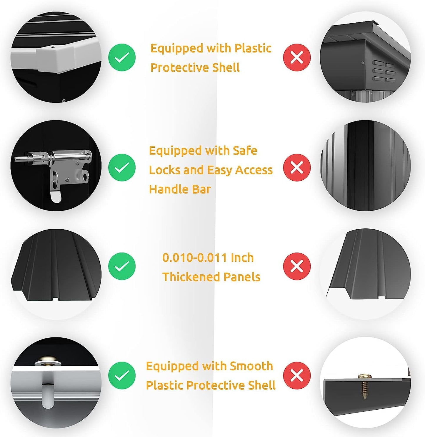 UDPATIO Metal Shed 5x3 FT Outdoor Storage,Garden Storage Shed for Firewood,Garbage Can,Tools,Lawnmower,Bike Shed Waterproof Log Store for Backyard Patio,Galvanized Steel with Lockable Door,Dark Grey