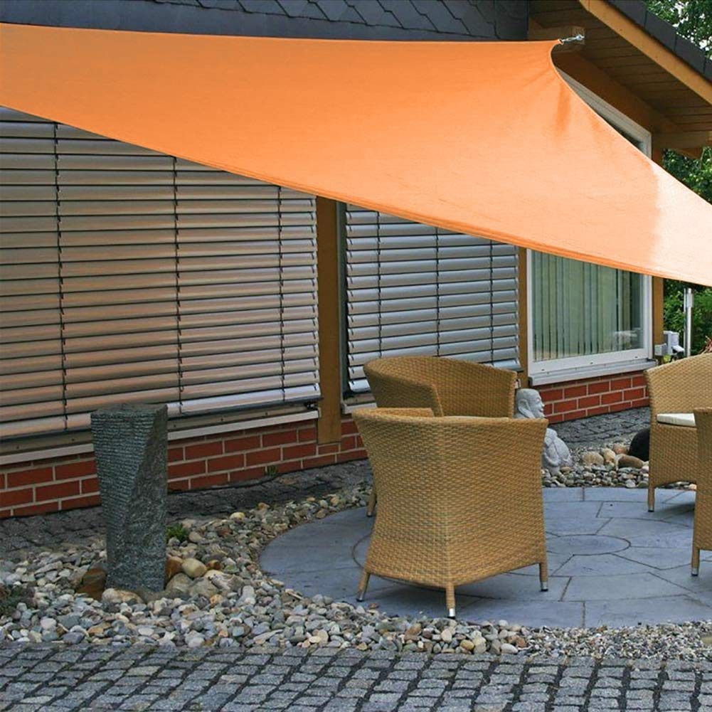 INHDBOX Triangle Sun Sail Shade Awning Canopy 4x4x4m, Waterproof Sunscreen Anti-UV Sun Sail with Free 3 * 2m Rope, Perfect for Outdoor Garden Patio Party