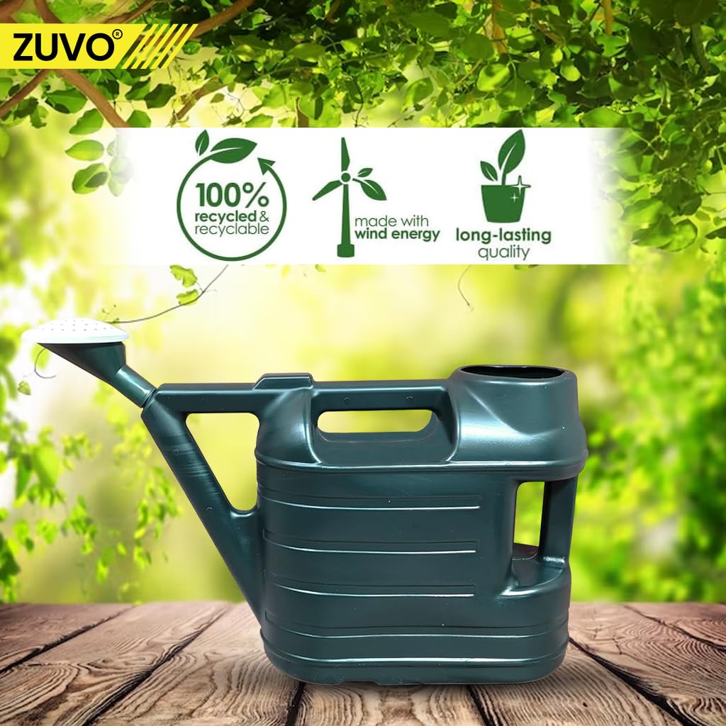 Watering Can Outdoor 6.5 L - Perfect Gardening Tool for Watering Plants - Light Weight Watering Cans - Green - Zuvo