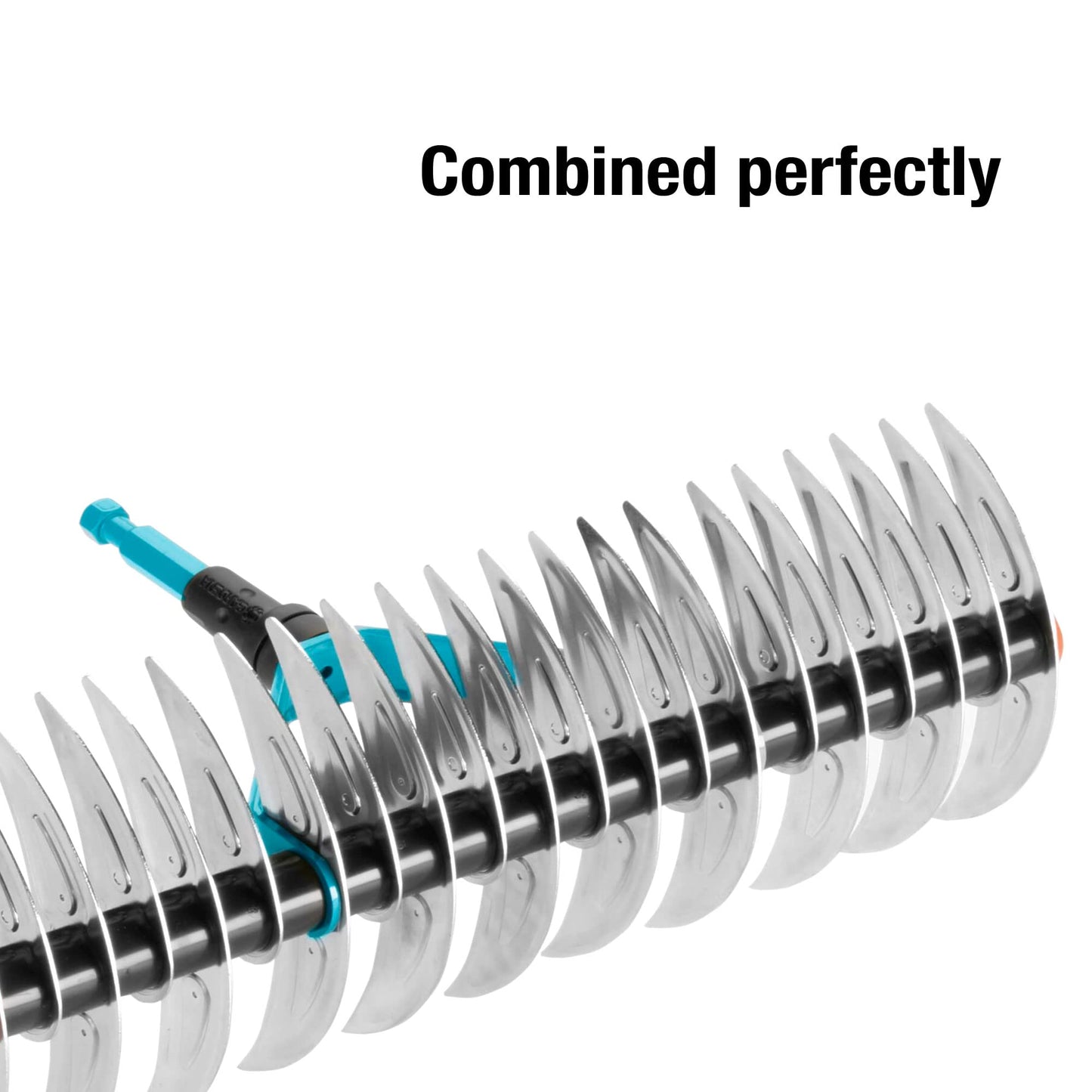 GARDENA Combisystem cutting rake: rake for removing moss and thatch, 35 cm working width, made steel, even for raking refuse and stones suitable (3392-20)