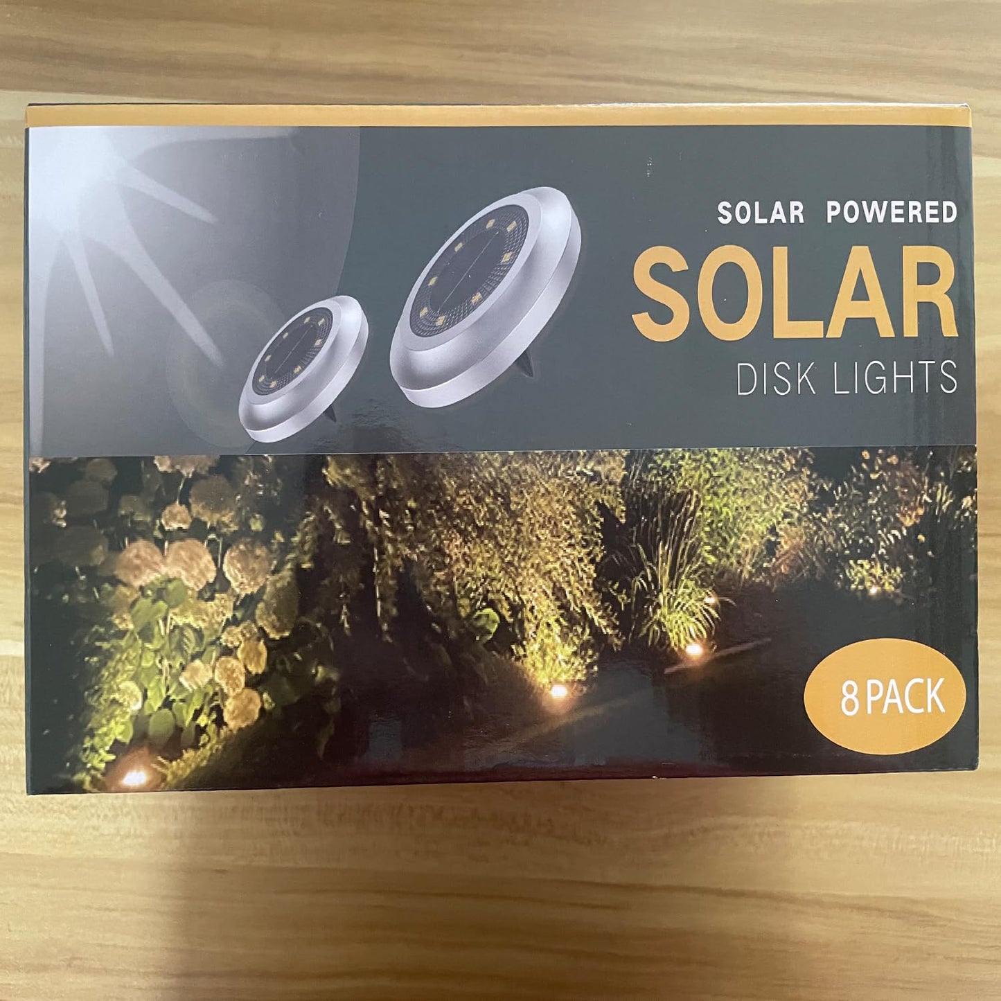 Solar Lights Outdoor Garden,600mAh Solar Ground Lights, 8 LED Solar Disk Lights for Garden Lawn Pathway Yard Landscape Walkway（8 Pack Bright White） ﻿