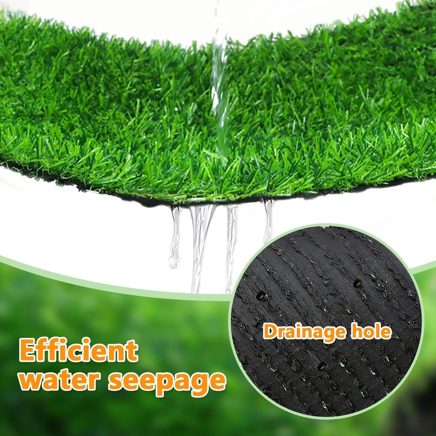 STARROAD-TIM 80 * 100 CM Artificial Grass Rug Turf for Dogs Indoor Outdoor Fake Grass for Dogs Potty Training Area Patio Lawn Decoration