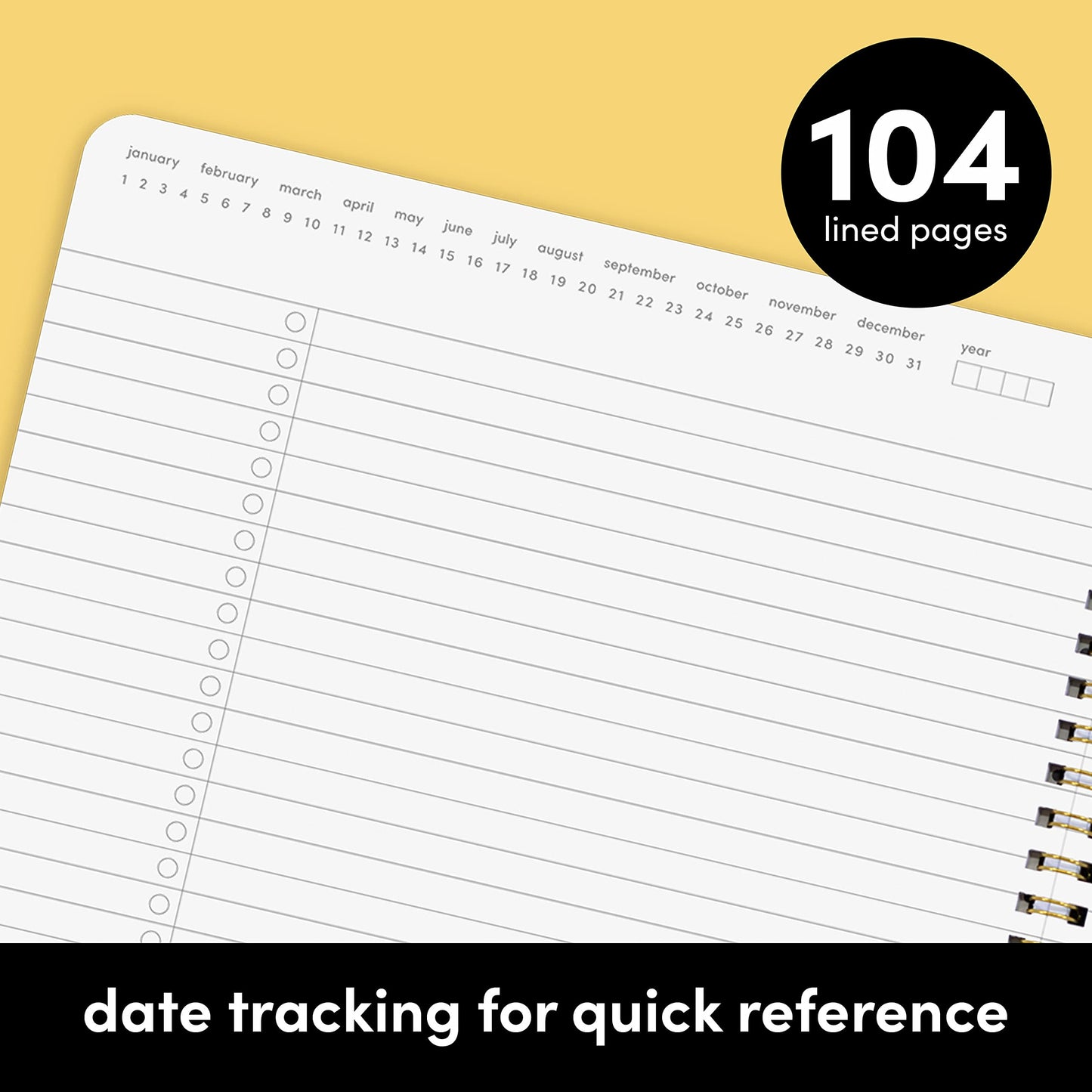 PAPERAGE Undated Daily Planner & To Do List Notepad (Black), 8.5 in x 11 in, Spiral Bound Planner Notebook for Work, School or Home, 104 Lined Pages With Date Tracker for Plans & Notes