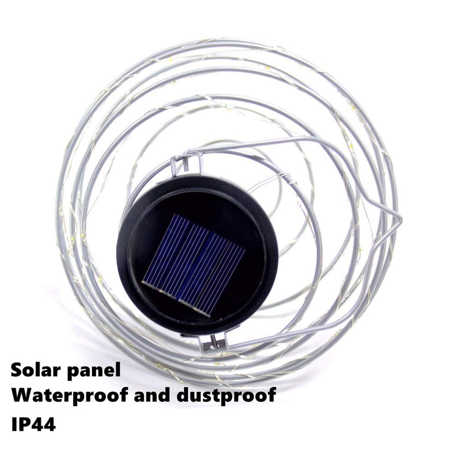 Coospy Solar LED Lanterns - 4pcs Spiral Solar Garden Lights, Waterproof Pendant Light for Outdoor, Patio, Porch