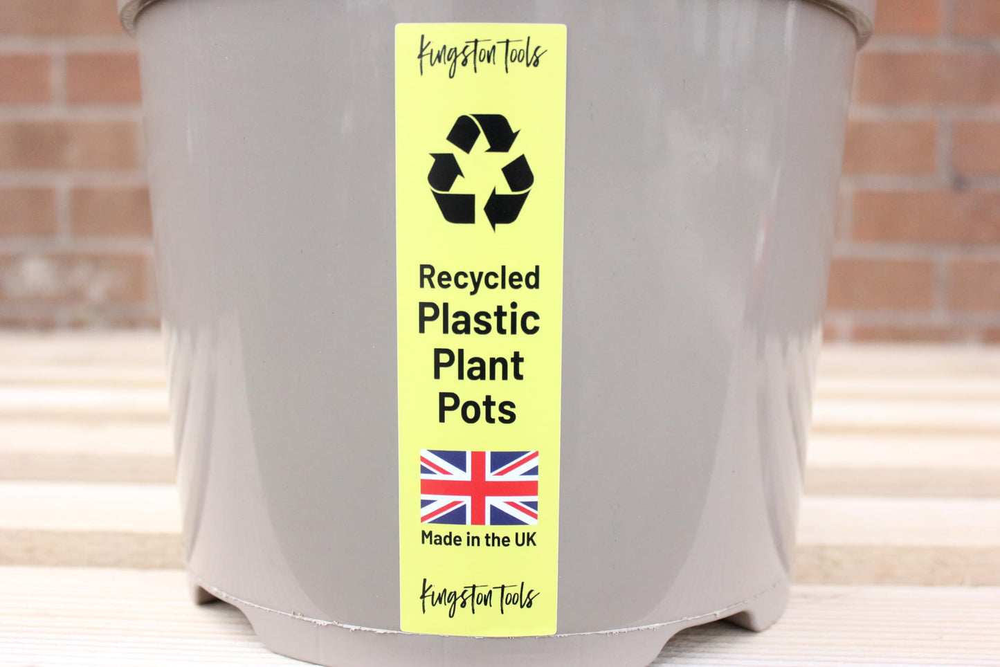 Kingston Tools Mocha Cream 1L Plant Pots -Pack of 10 -Premium British Indoor & Outdoor Planters - Flower Pots Made in the UK from Recycled Plastics
