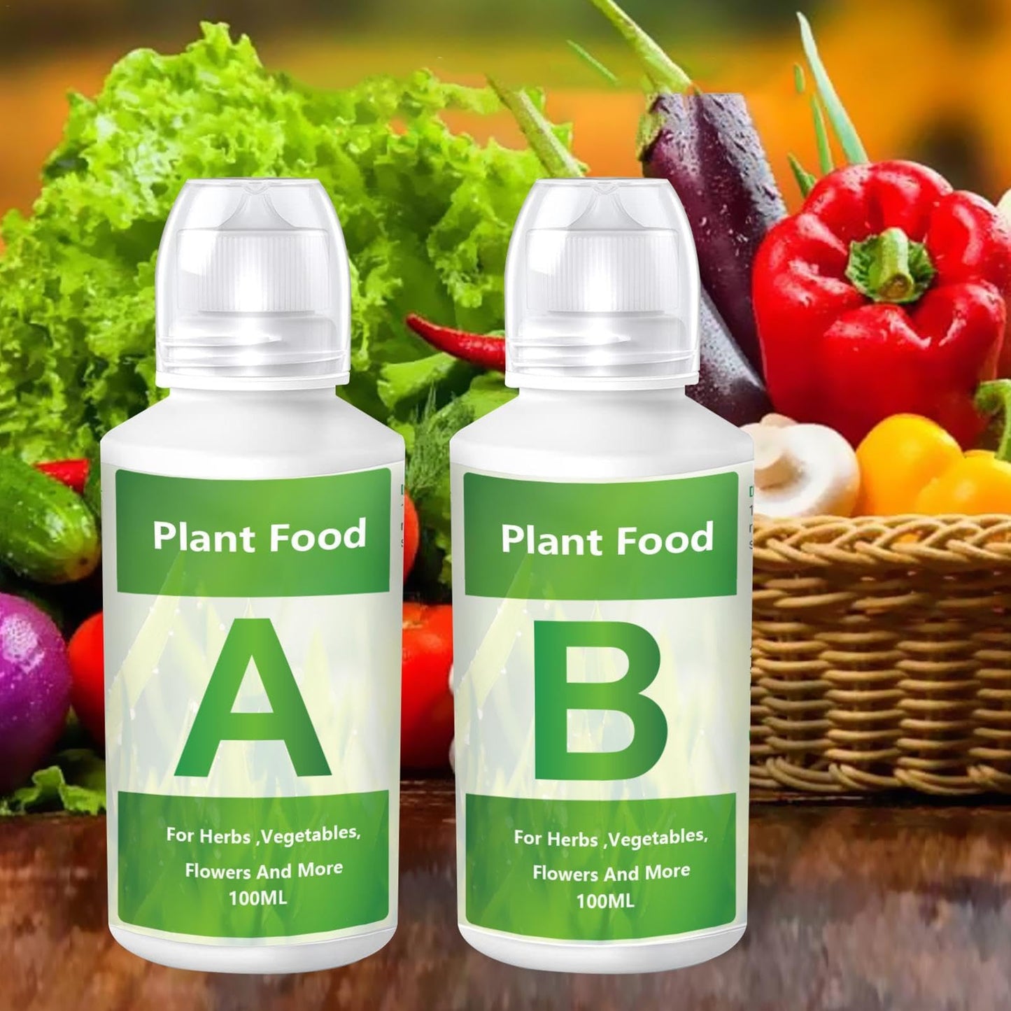 jamgeery Hydroponic Nutrients,Vegetable Growing Nutrients | A & B Plant Food for Hydroponics Growing System and Potted Houseplants, Plant Fertilizer