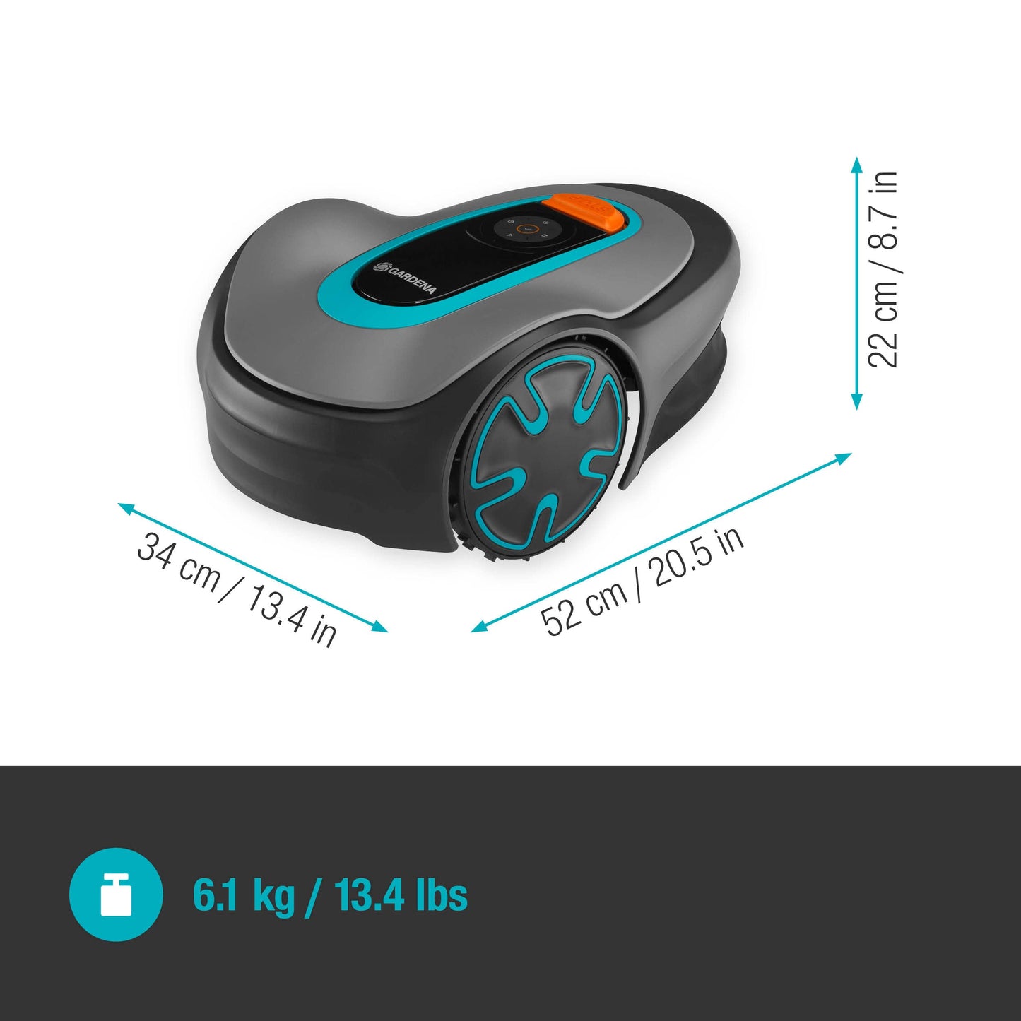 Gardena Robotic Mower SILENO minimo 250 m²: Intelligent lawn mower with excellent connectivity, programmable with the Gardena Bluetooth® app, UK version (15201-28)