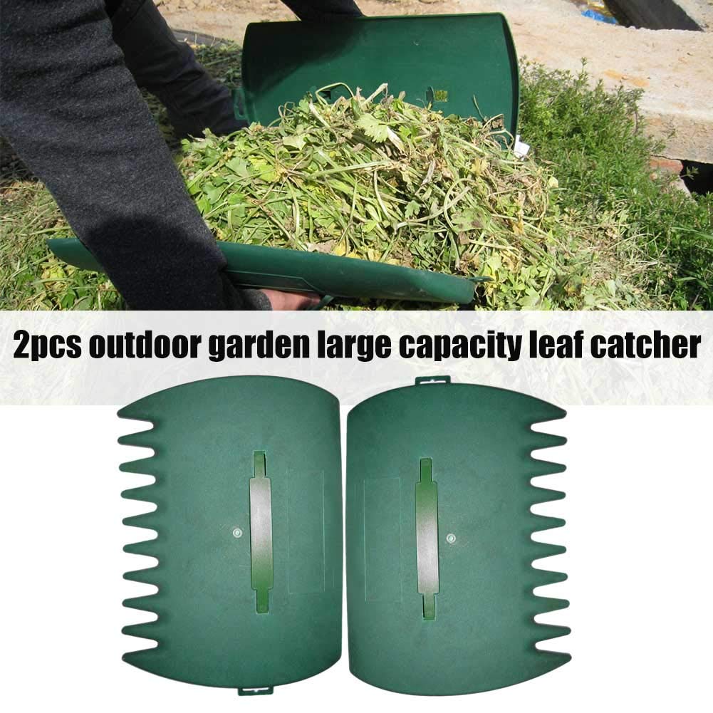 Leaves Grabber, 2pcs Handheld Hazelnut Leaf Scoop, Fast Lawn Remove Fallen Collection Garden and Yard Leaf Scoops Hand Rakes Used to Pick Up Leaves, Grass Clippings, Trash
