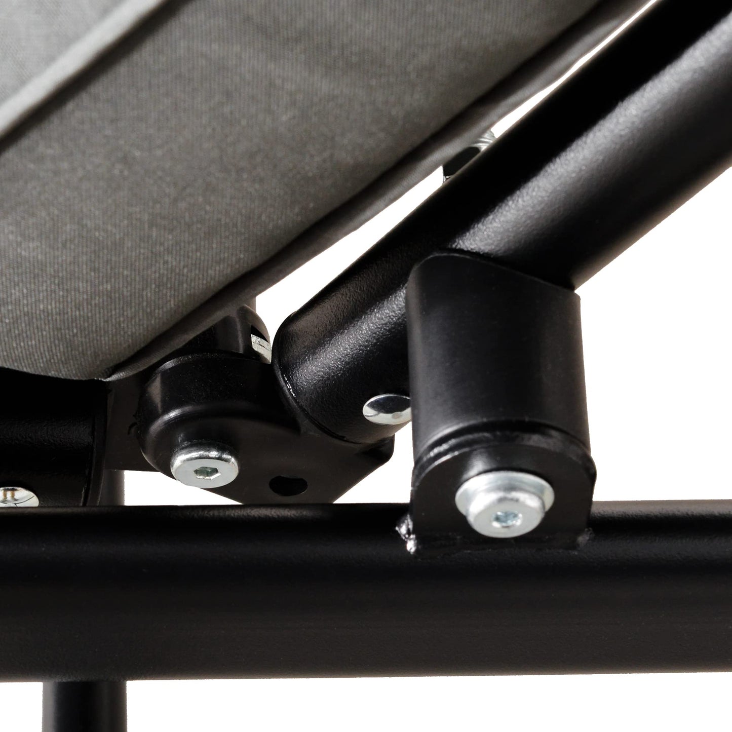 Outsunny 3 Seater Canopy Swing Chair Porch Hammock Heavy Duty 2 in 1 Garden Bench Lounger Bed with Metal Frame, Removable Cushion - Dark Grey