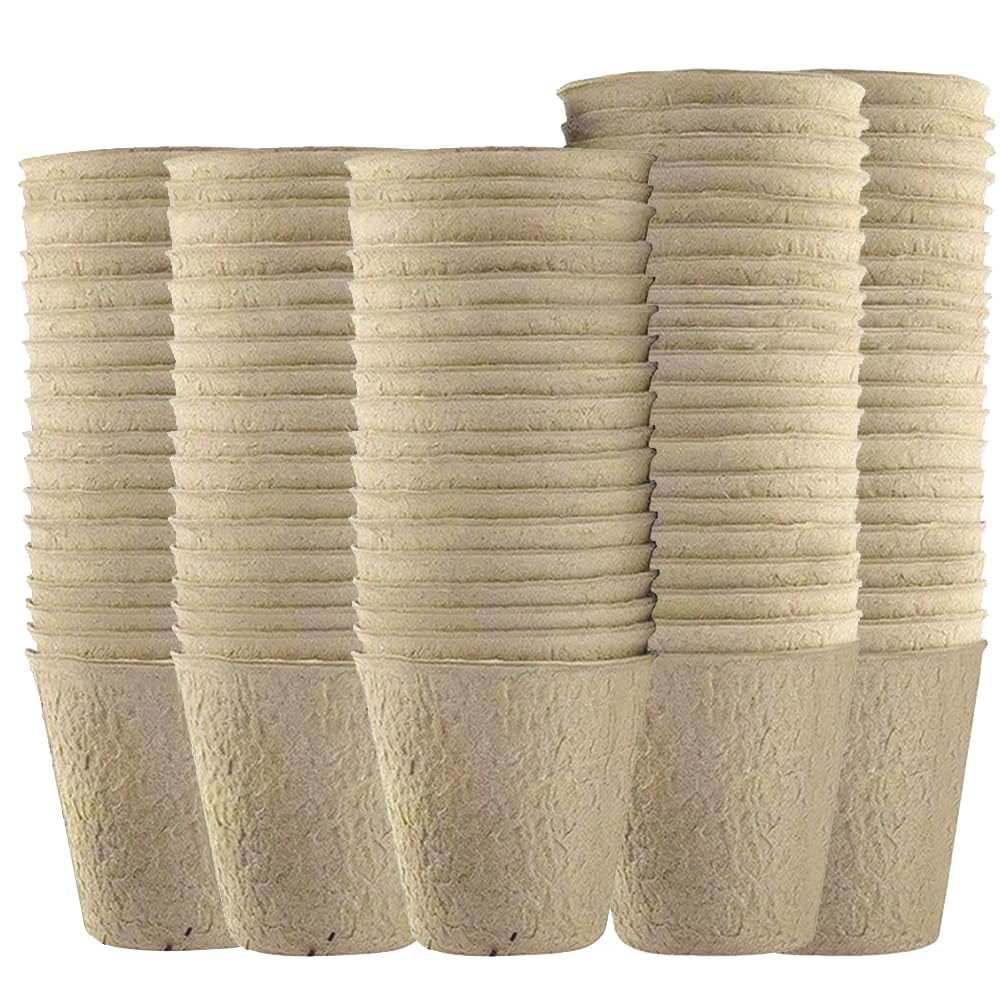 Ram® 96 Piece Biodegradable Organic Fibre Seed Growing Pots, Seedling Pots For Cultivation, Compostable Plant Pots, GreenHouse Biodegradable Plants Pots