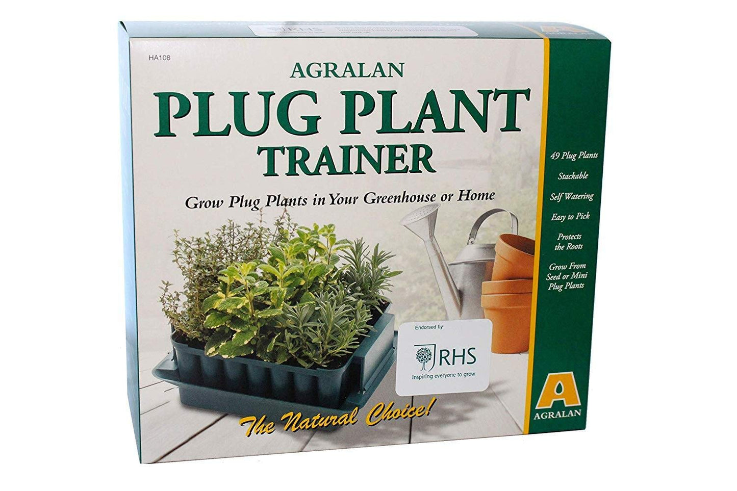 Agralan Plug Plant Trainer | Plant Seed Propagator | Grow Plug Plants from Seed | Self Watering Reservoir Windowsill | 49 Cell Propagator |