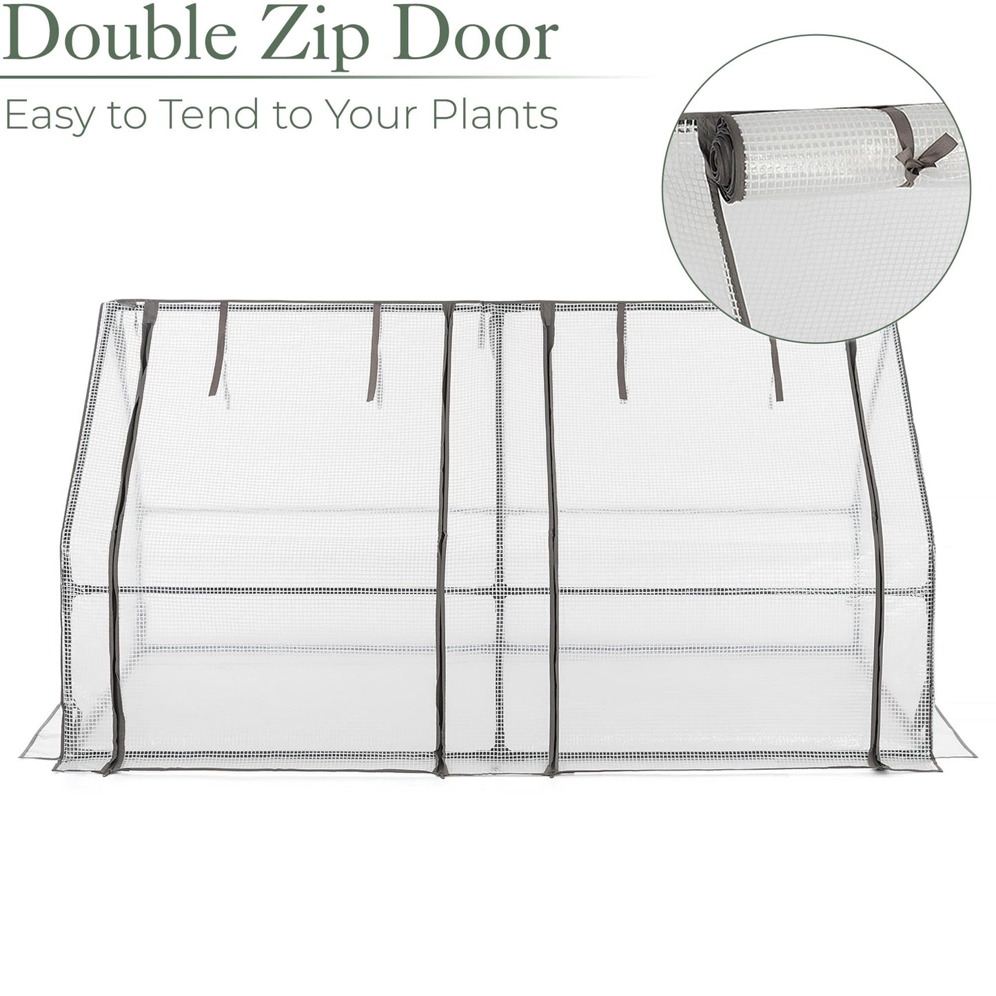 CHRISTOW Large Grow Tunnel Cloche Garden Polytunnel Greenhouse With Reinforced Cover (choose 1.8m, 2.7m or 3.6m long)