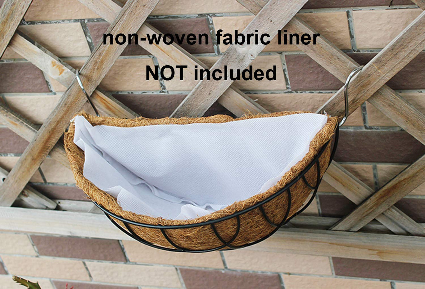 Tosnail 3 Pack Metal Hanging Planter Basket with Coco Coir Liner, Round Hanging Flower Plant Pot Metal Wire Plant Basket for Indoor Outdoor Garden Porch Decoration, 25cm