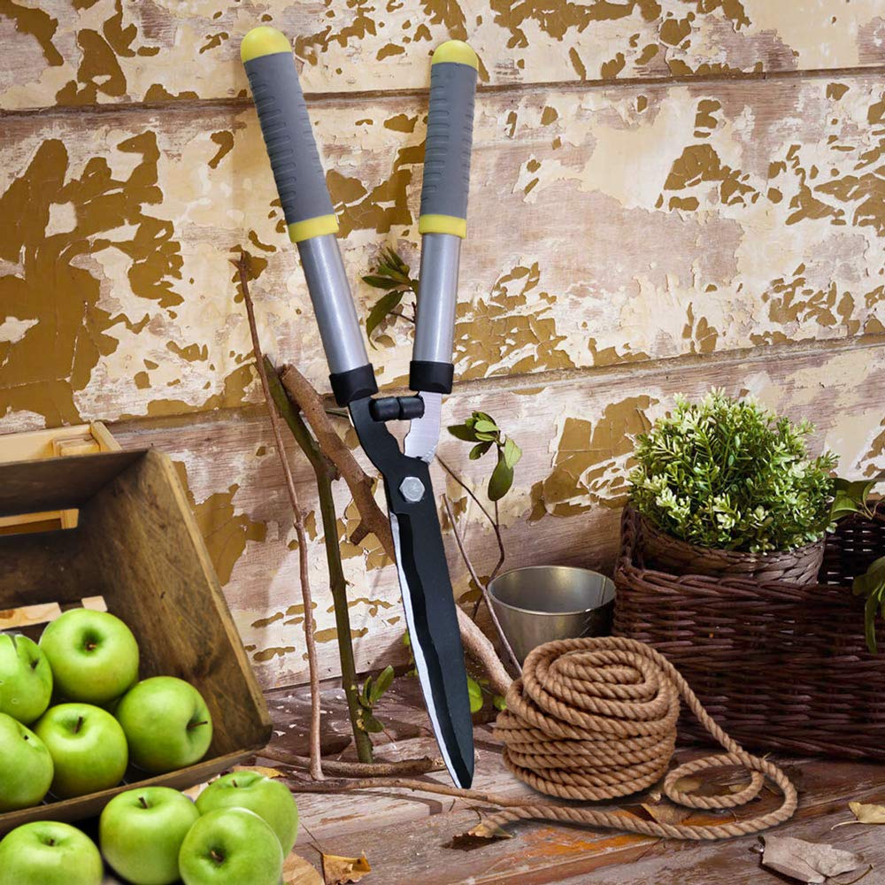 Colwelt Hedge Shears 53cm, Hedge Clippers for Trimming Borders, Boxwood, and Bushes, Hedge Gardening Shears with Carbon Steel Sharp Blades & Ergonomic Comfortable Handle