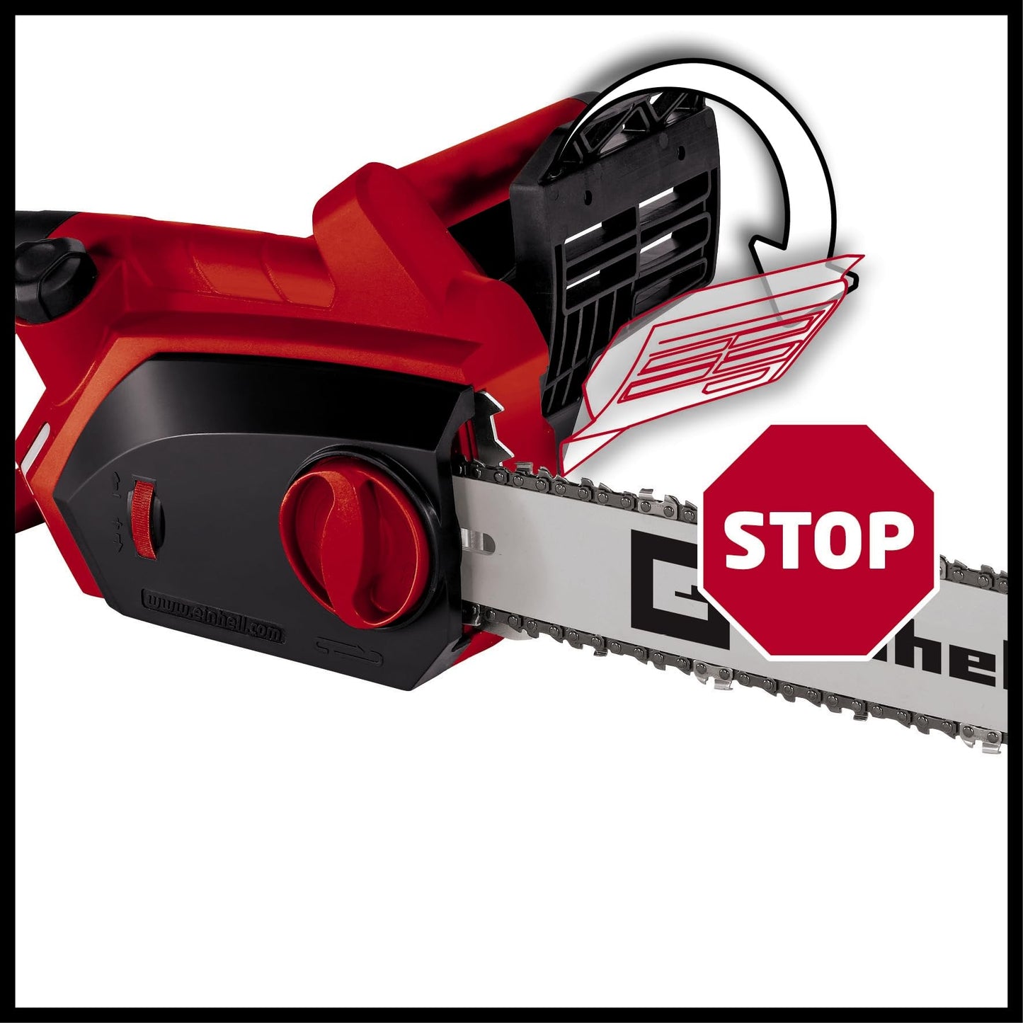 Einhell 2000W Electric Chainsaw - 16 Inch (40cm) Bar and Chain, Metal Gearing, Saw Kickback Protection, Tool-Free Tensioning - GH-EC 2040 Power Saw for Effortless Cutting of Wood, Trees and Branches