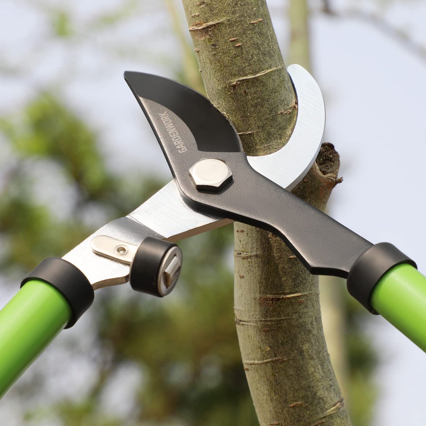 GARDENWORK Telescopic Bypass Loppers 43-58cm,Non-Stick Coating,SK5 Sharp Blade,Cutting Diameter: 3 cm,Garden Tree Loppers for Pruning Fresh Branches