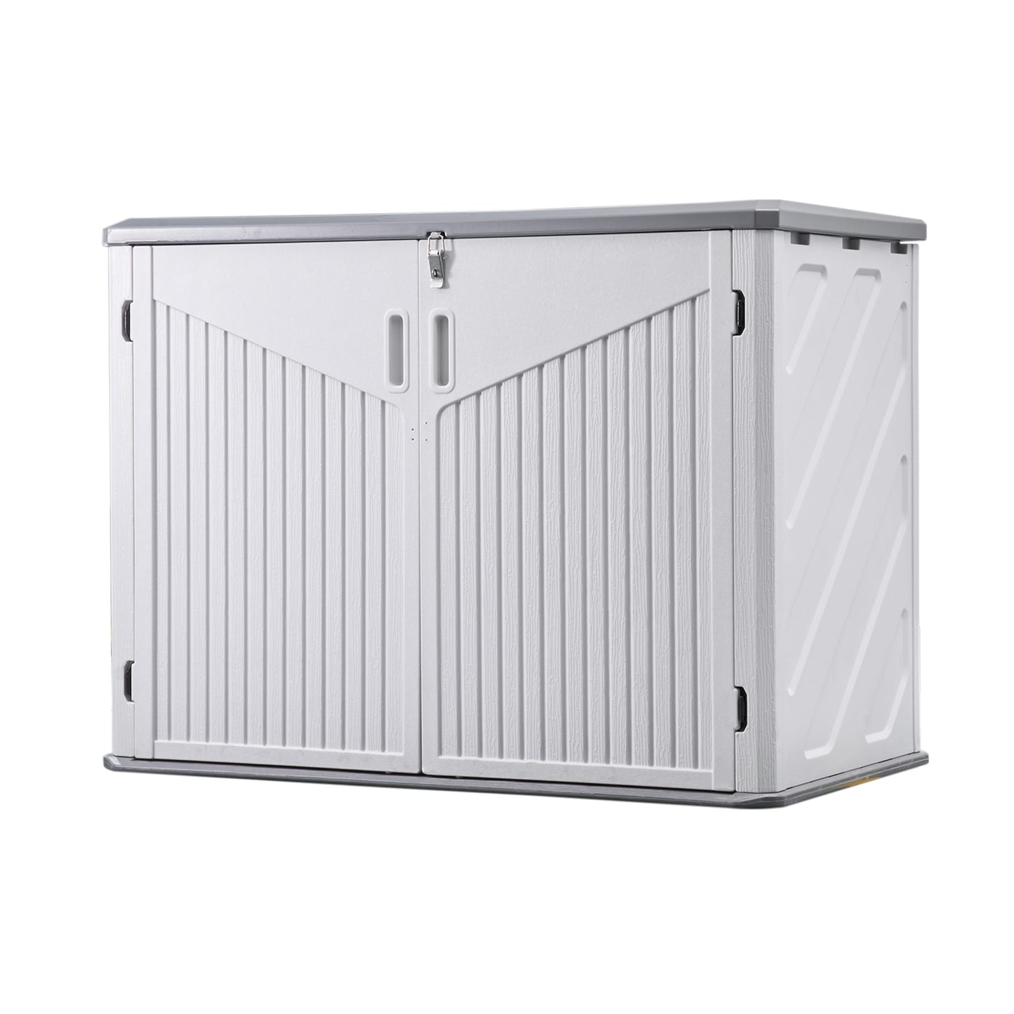 Panana Plastic Garden Storage Shed Outdoor Storage Includes Plastic Floor, Strong Structure House Tool Shed (4.3x2.3FT)