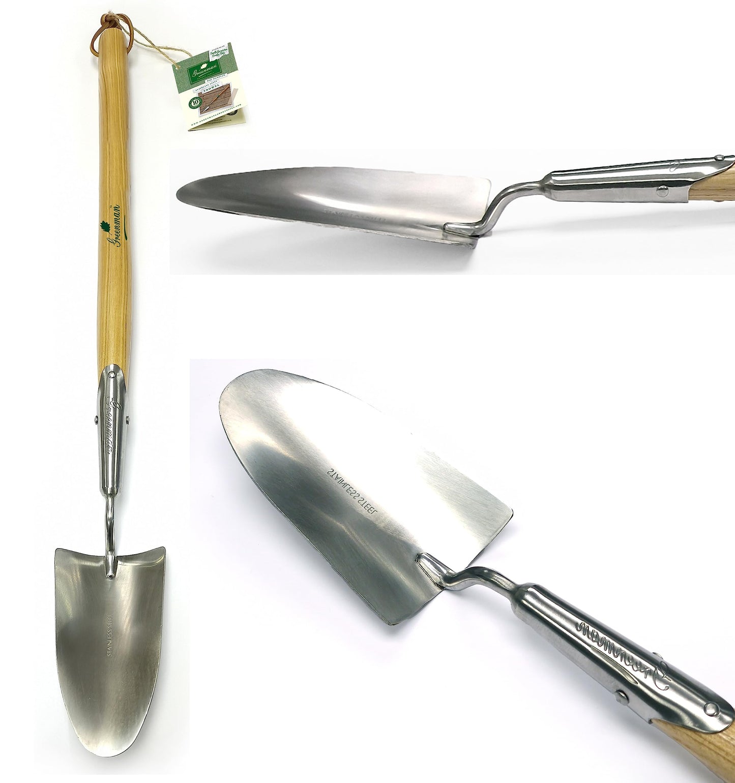 Garden Gift Set Long Handle Trowel & Fork Gift Set Stainless Steel Hand Tools Great gift for people with a back issues or the elderly