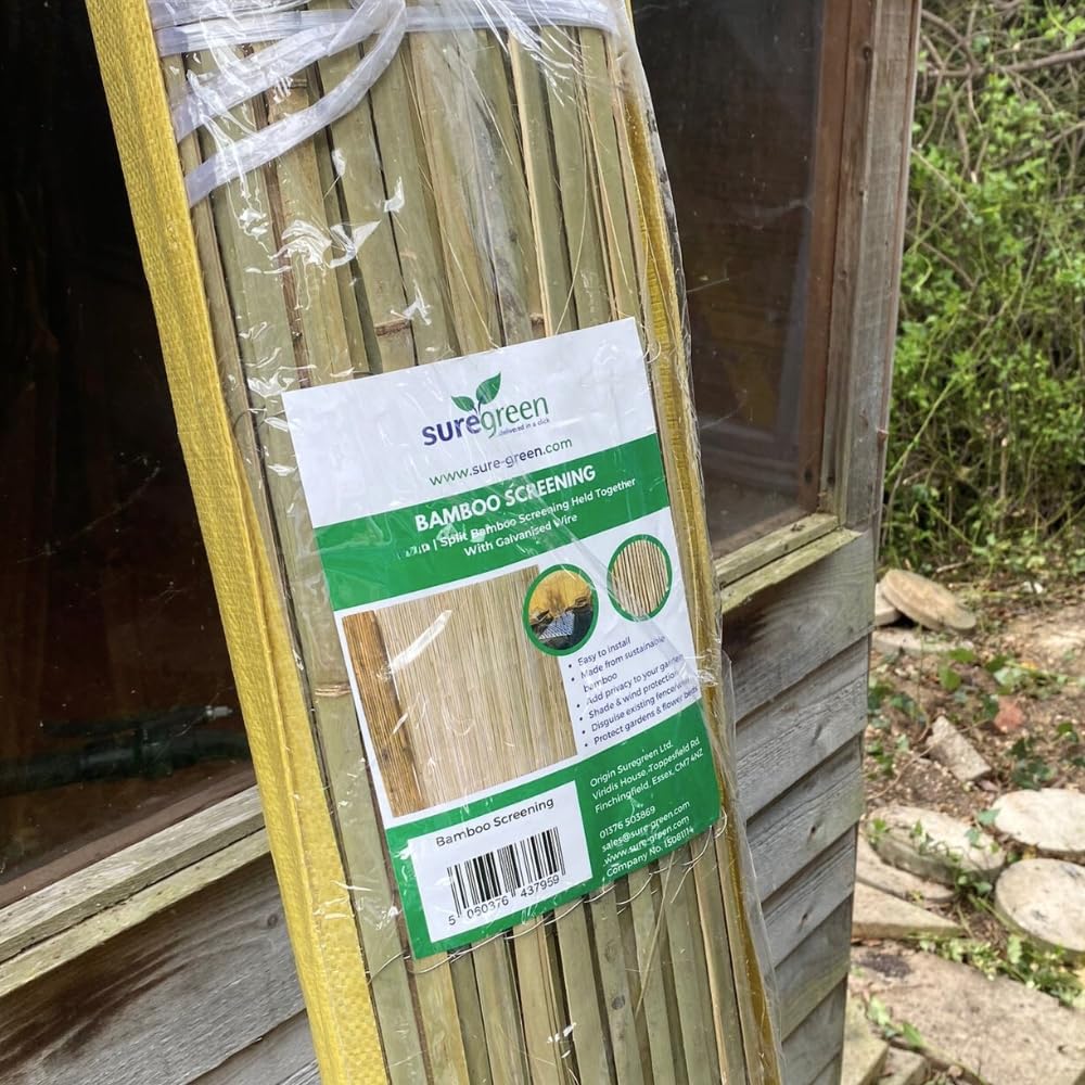 Suregreen Natural Bamboo Strong Garden Screening for Privacy and Outdoor Fencing | 2m x 4m