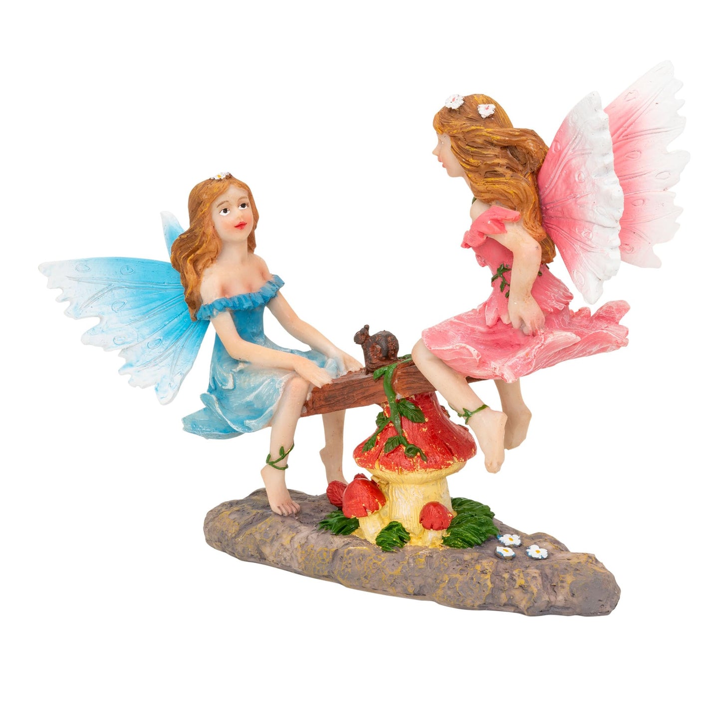 Pelle & Sol Fairies on Seesaw Ornament - Outdoor Garden Fairy Decoration Home Gift Accesories