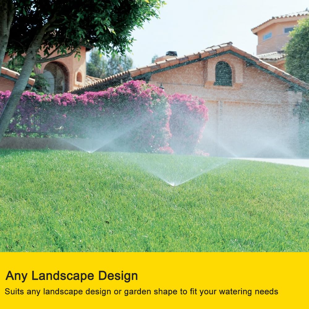 FANHAO 2 Pack Metal Lawn Sprinkler for Yard, Automatic Garden Water Sprinkler on Spike Base, Adjustable Brass Sprinkler Nozzle 360 Degree Large Area Coverage for Lawn Grass Patio Garden Irrigation…