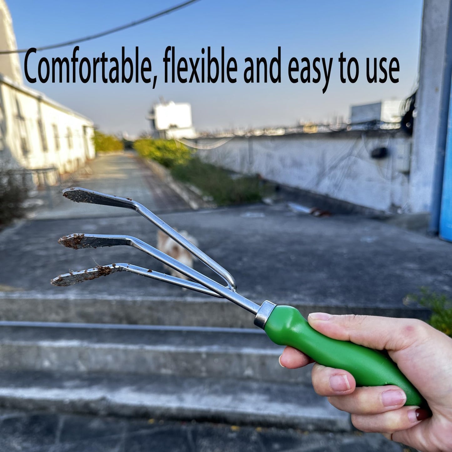 Sturdy Cultivator hand rake Rust Resistant Ergonomic Grip Perfect Tool For Gardening, Weeding, Transplanting And Digging In Garden Beds