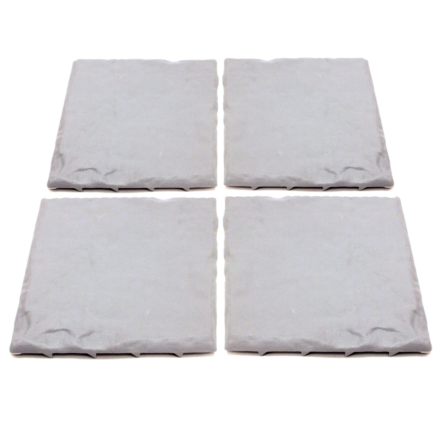 4 x Plastic Patio Stepping Stones – Easy To Install Lightweight Weatherproof Concrete Effect Anti-Slip Square Paving Slabs – Ideal for an Outdoor Garden Pathway or Patio, Each Measure 30 x 30cm
