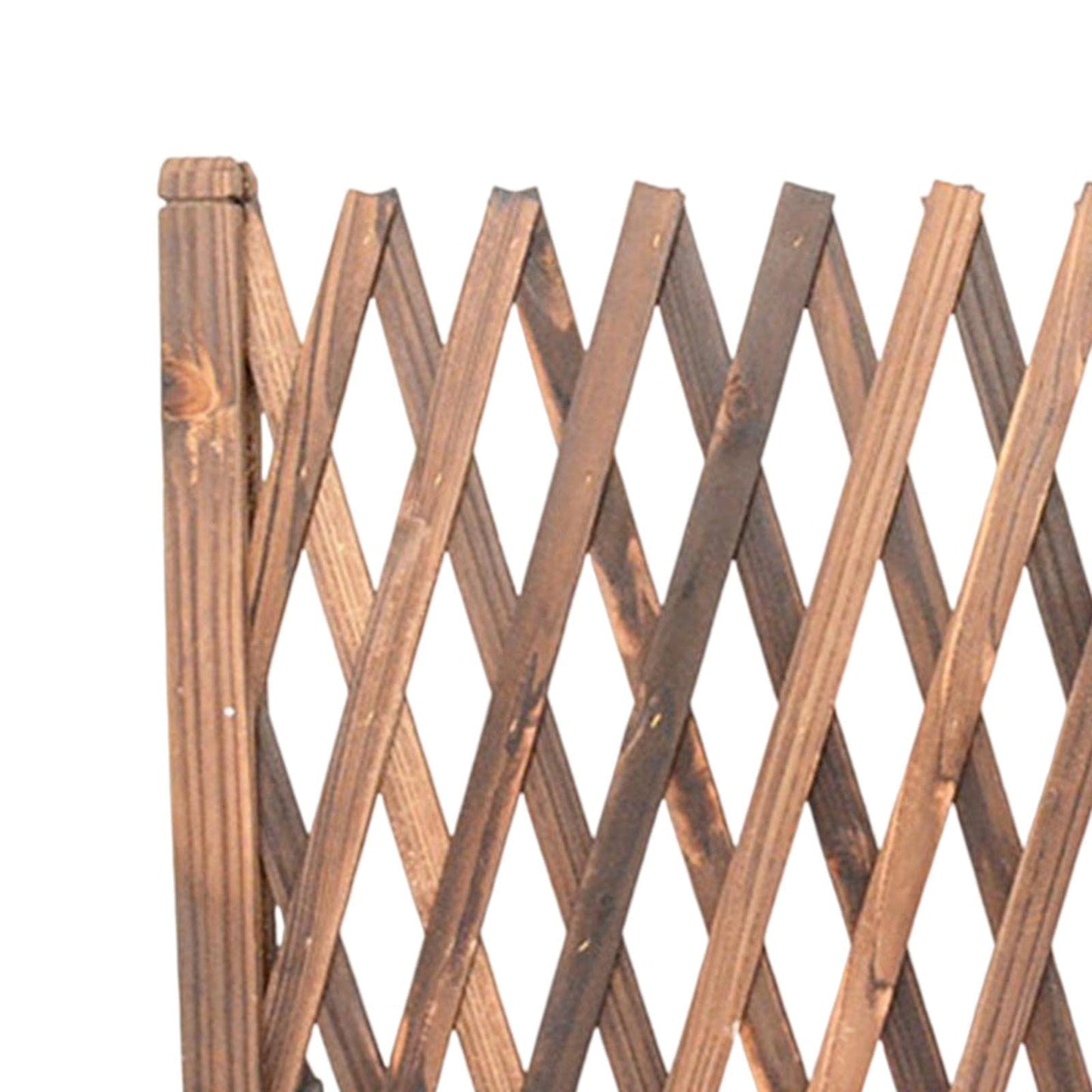 Fenteer Expandable Wooden Fence - Folding Garden Partition Freestanding Gate Mesh Fence Photo Props for Outdoor Yard