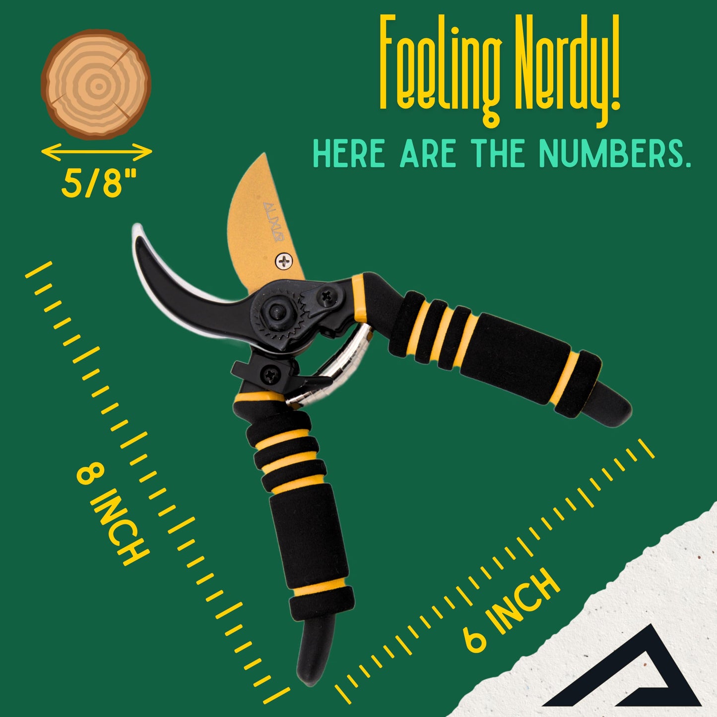 AUXIAR Secateurs – Heavy-Duty Bypass Professional Pruner Shears with PVC Handles & 8cm Titanium Blade, Includes Sharpener & Extra Spring – Garden Scissors & Pruners