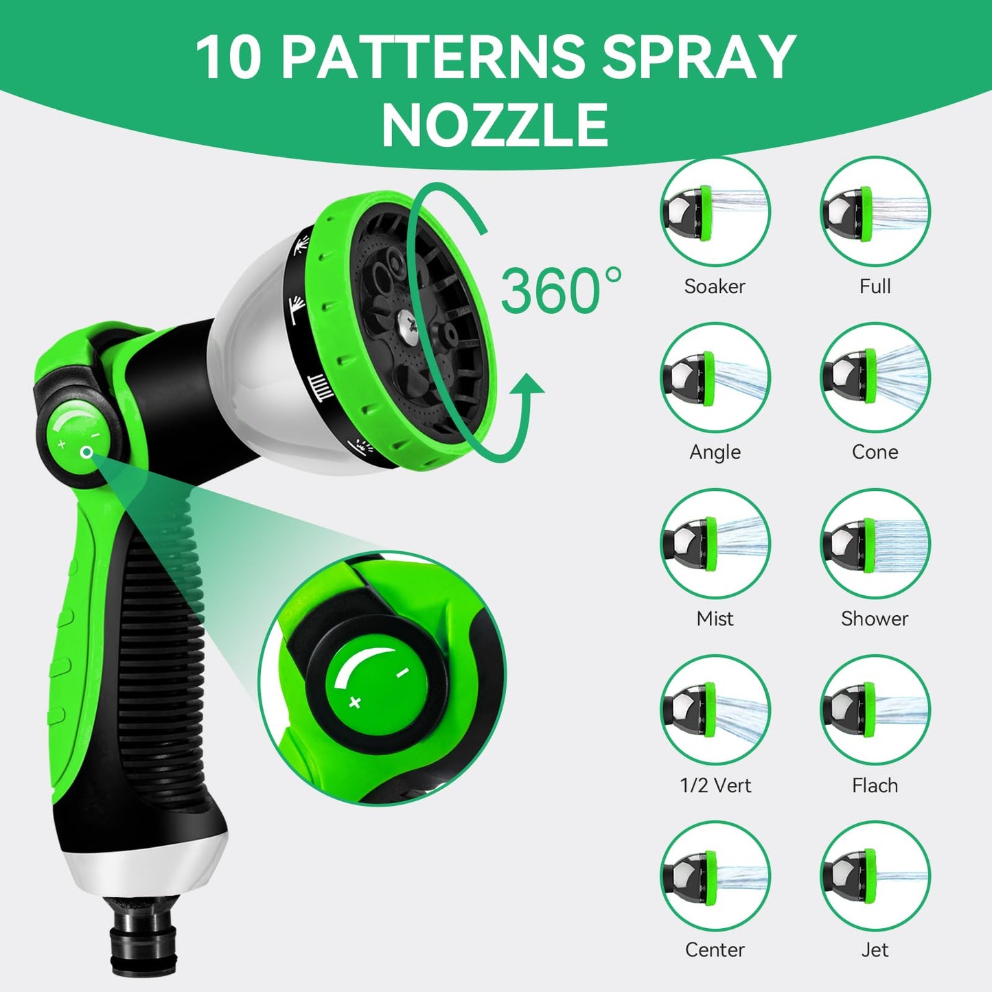 Yofidra Expandable Garden Hose – 100ft, 3-Layer Latex