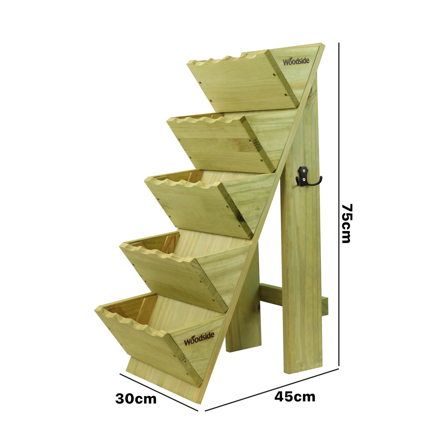 Woodside 5 Tier Wooden Decorative Garden Flower Herb Planter