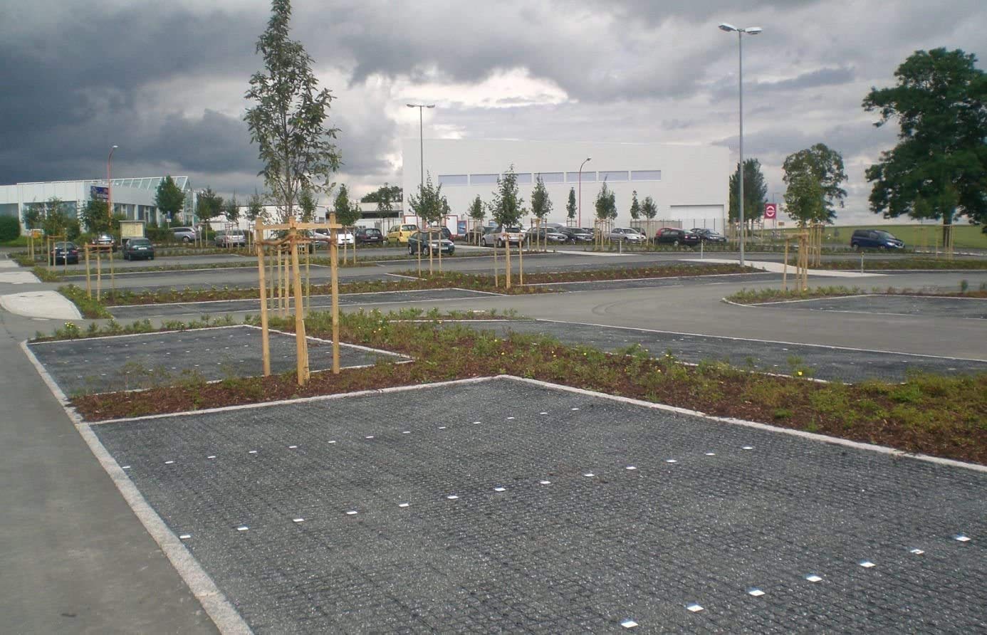 Srendi New Black Plastic Paving Driveway Grid Turf Grass Lawn Path Gravel Protector Drainage Mat (16)