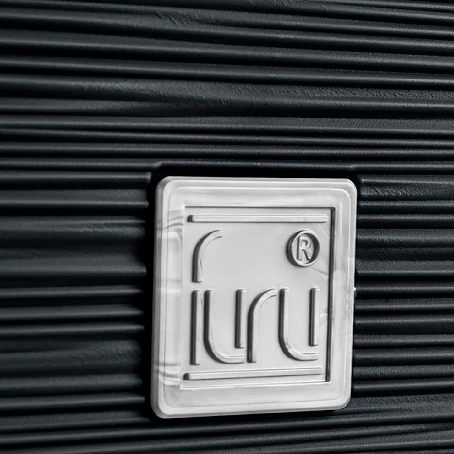 Prosperplast 2-in-1 Flower Pot with Inner Pot Planter Plastic Square Chisel Look Anthracite (24 cm x 24 cm x 23.5 cm)