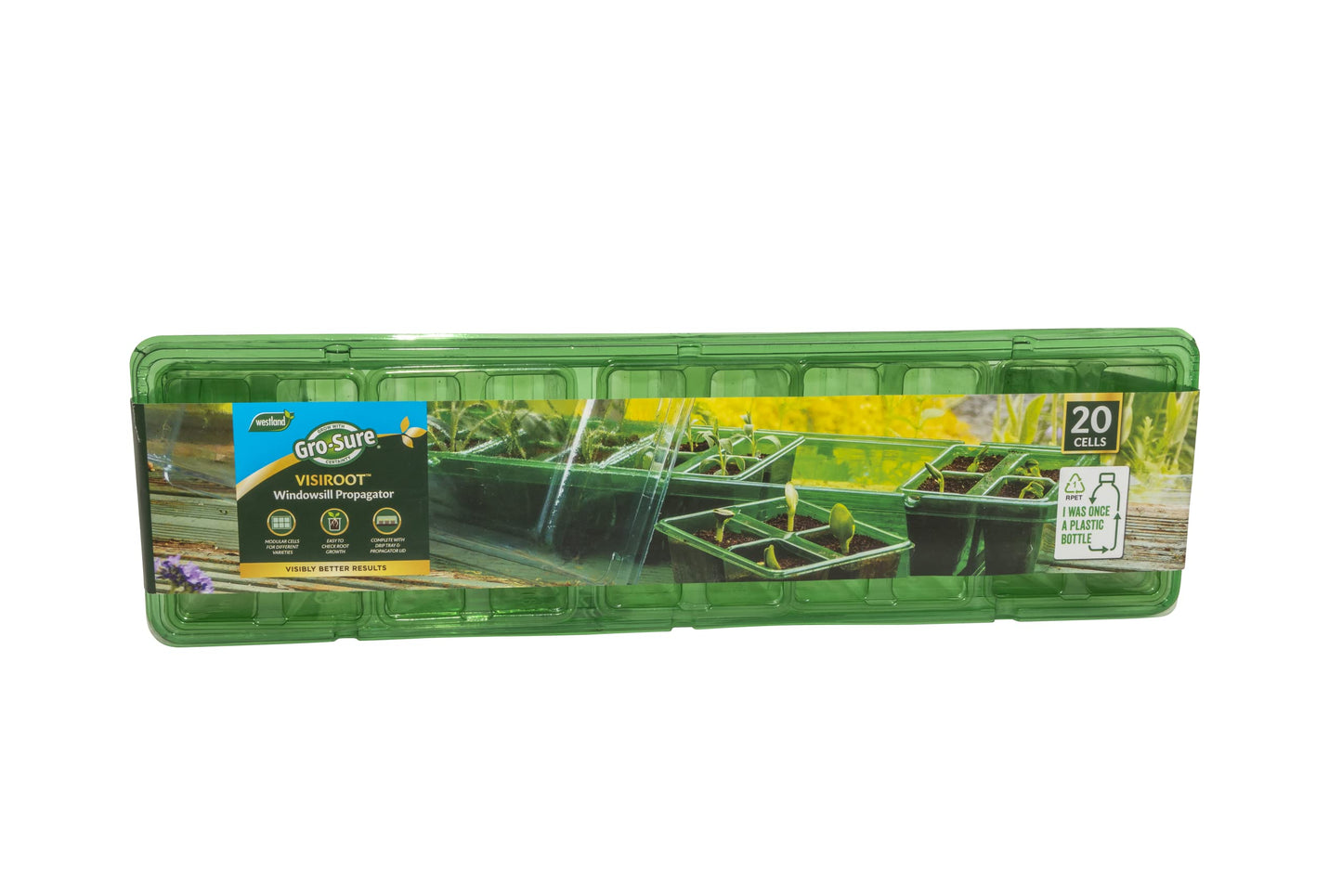 Gro-Sure Visiroot Windowsill Propagator Set, Green