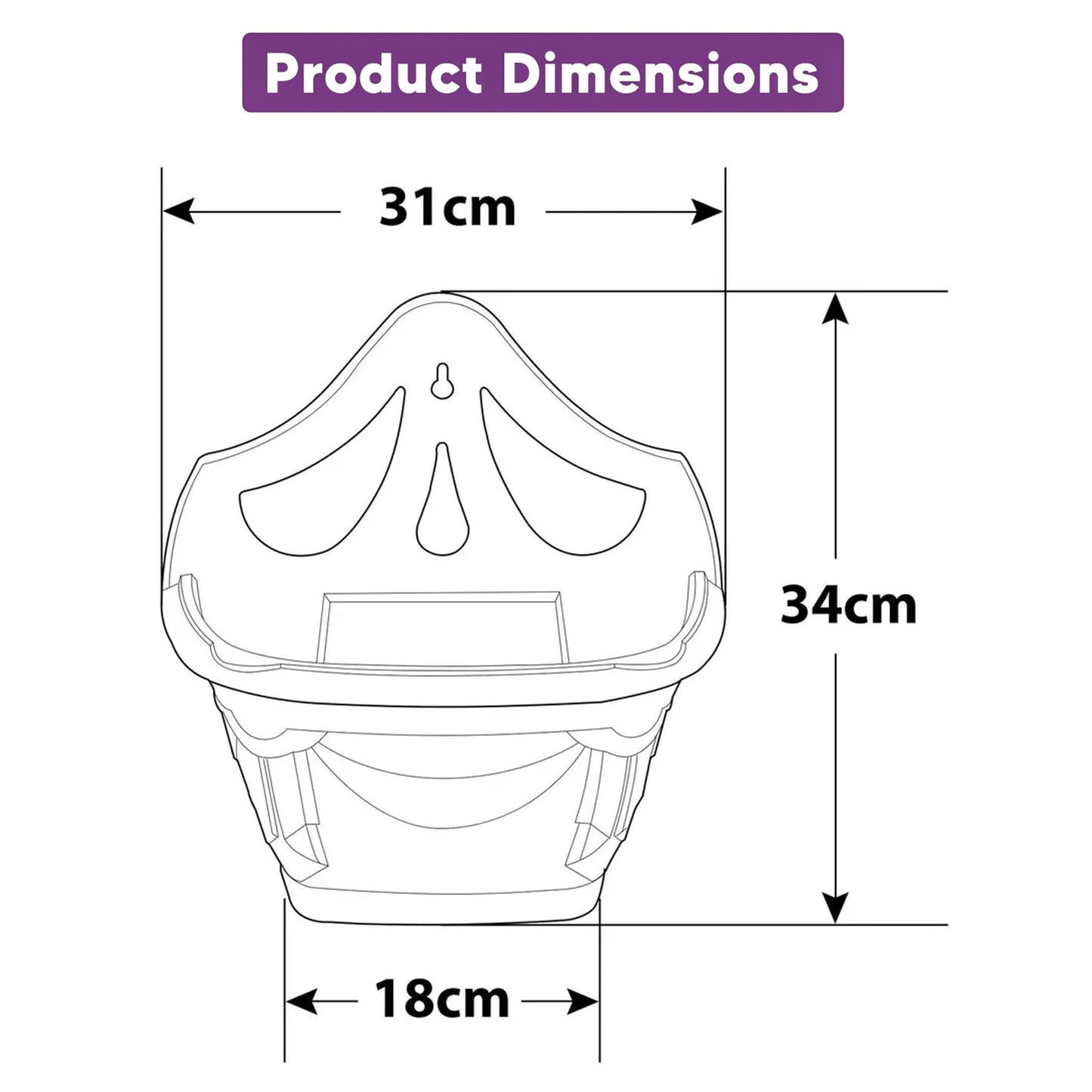 HOMION 31cm Venetian Wall Planter Hanging Basket Flower planter Plastic (TAUPE, 6 baskets)