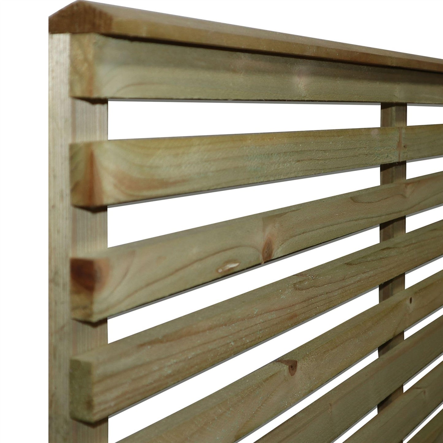 Premier Garden Supplies Vogue Trellis Panel - Venetian Slatted Garden Fence Topper - Horizontal Wooden Slats - A Modern Decorative Style - Pressure Treated (Tanalised) Pergola Wall Art - 6ft x 1.5ft