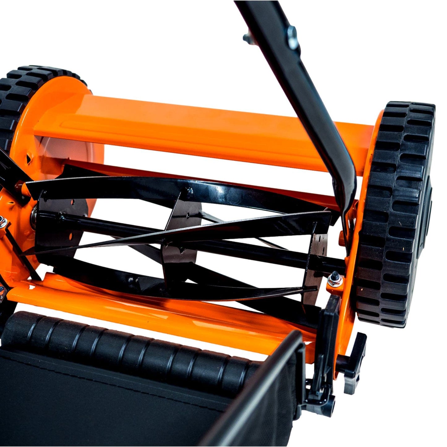 Manual Lawn Mower for Garden - Manual Grass Cutter Machine with 12"/30cm Cutting Width | Cylinder Lawnmower with Roller with 17L Collection Bag | Environmentally Friendly Hand Push Lawn Mowers | eSkde