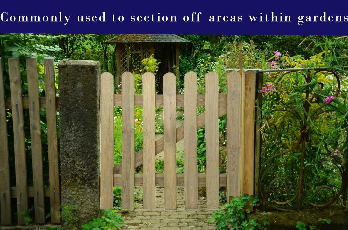 zeeyrak Pressure Treated Wooden Picket Garden Gate 3ft x 3ft, Wooden Picket Fence Panels, Handmade Wood Gate, Decorative Garden Gate, Outdoor Gate
