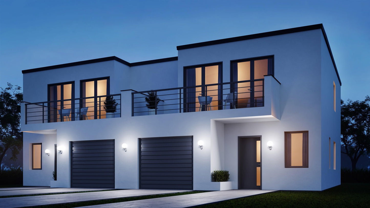 Steinel L 585 S Outdoor Wall Light Black, 180° Motion Sensor, 10 m Reach, Maximum 60 W Light Bulb (Not Included), E27 Fitting