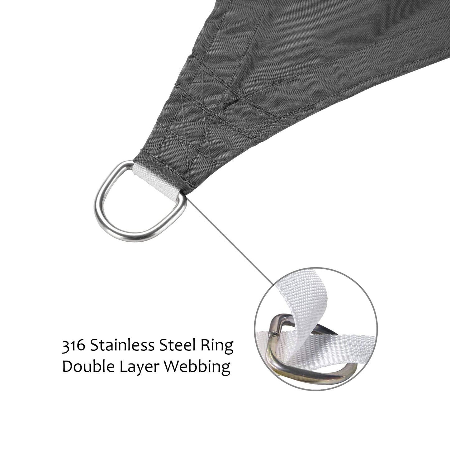 swift Sun Shade Sail 4m x 5m Waterproof Rectangle PES Polyester 98% UV Block 4x5 Meter Sunscreen Awning 5x4 Rectangular Canopy Sail Shades for Garden Outdoor Patio with Free Ropes, Grey