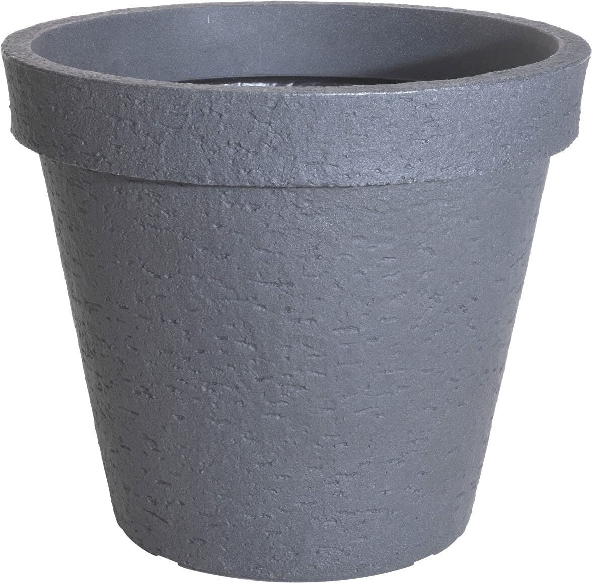Muddy Hands Large Stone Effect Plant Pot Outdoor Garden Round Flower Tree Plastic Planter (Ø - 50cm, Grey)