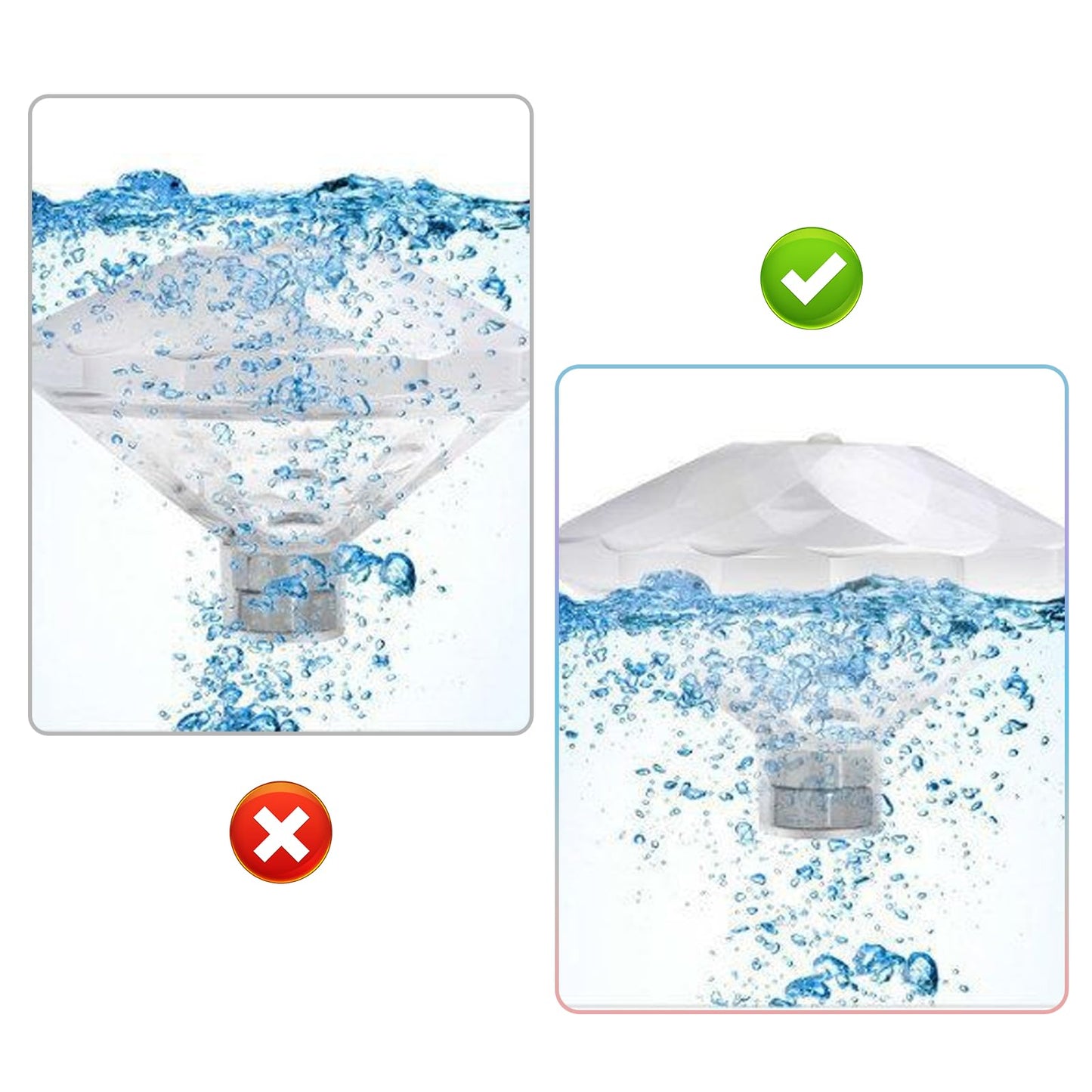 Esoes LED Bath Lights Corlorful Floating Pool Tub Light RGB Hot Tub Disco Light Waterproof Underwater Lamp Decorative for Bathing Time, Ponds, Pools Party