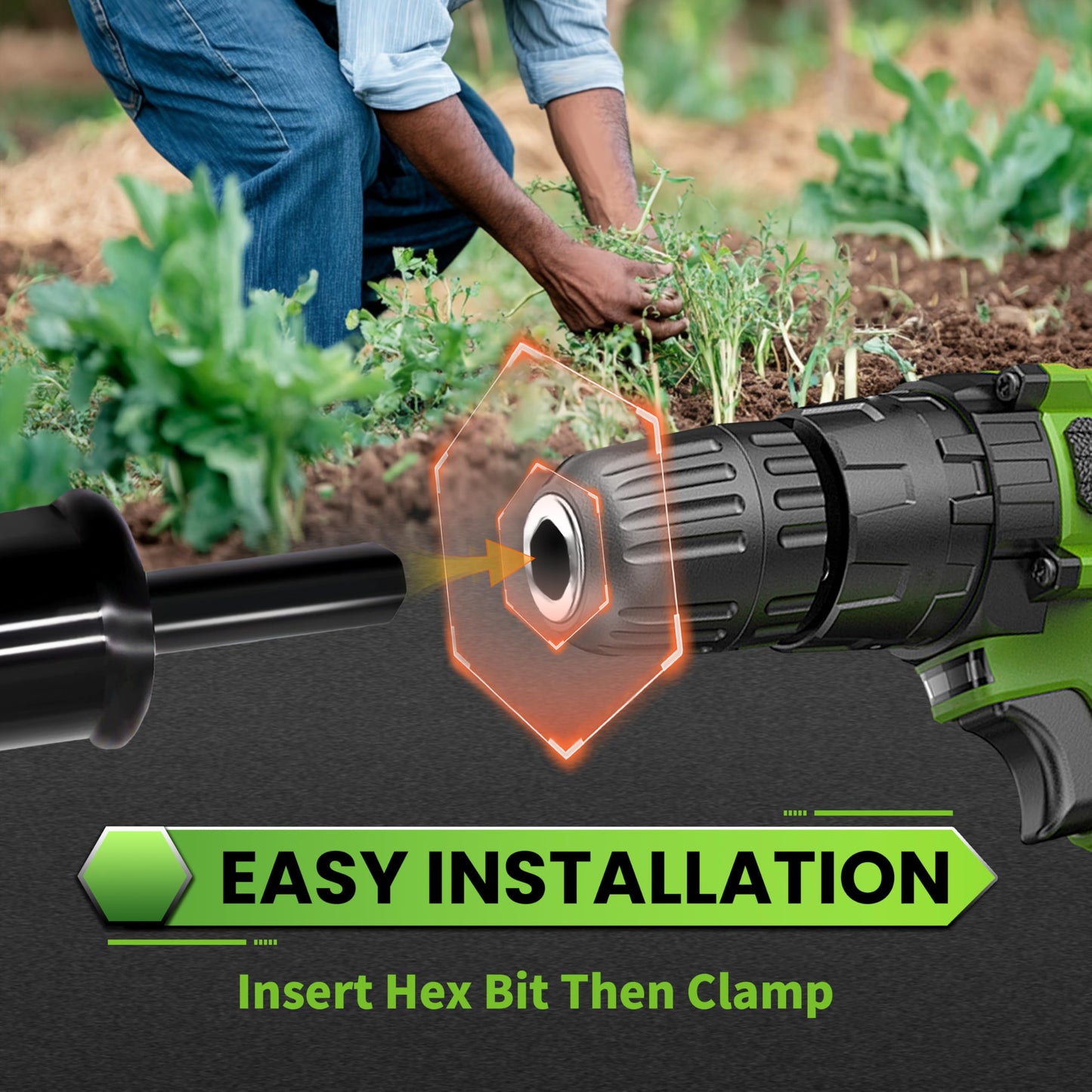 Auger Drill Bit for Planting,10x30cm Post Hole Digger,Widened Garden Auger Spiral Drill Bit,Hole Digger for Bulb Planters Planting, Fence Post Repair,Bulbs Seedlings,Bulb Planting Auger,Black