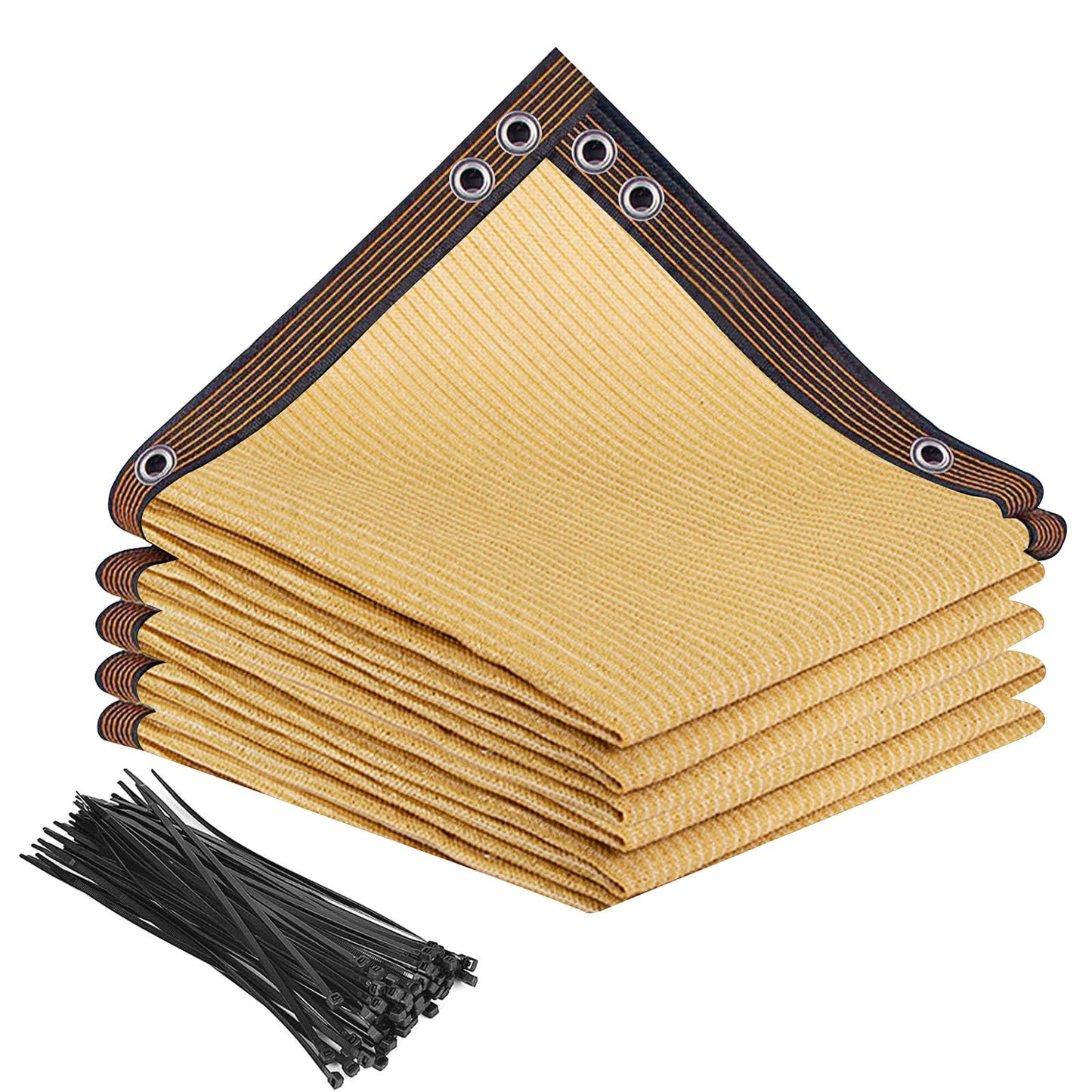 LYCN Garden Privacy Fence Screening, 2x10 m HDPE Privacy Netting Sunblock Shade Cloth Mesh Net Cover, Green