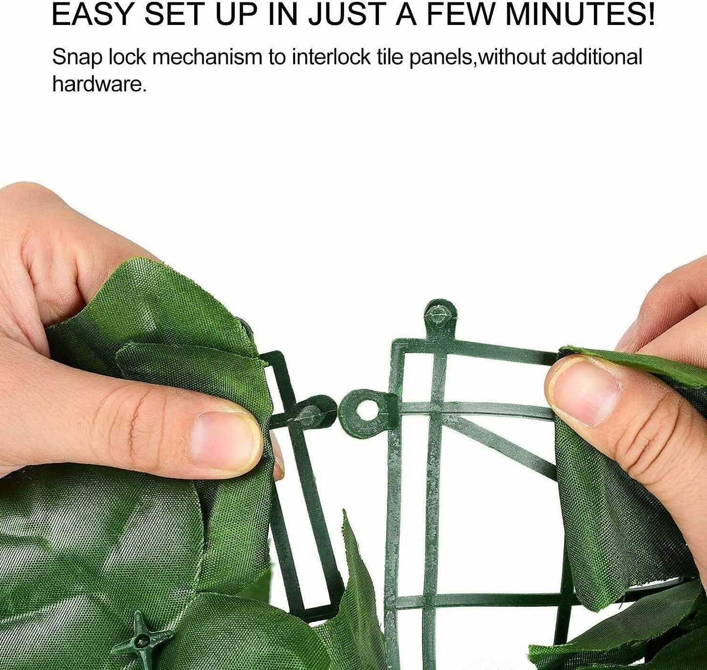 Artificial Ivy Fence Screening 5m x 1m, Green Fencing Hedge Roll Wall Privacy with 50 Green Cable Ties, Ivy Leaves Fence UV Fade Protected for Outdoor Garden Decor, Party, Wedding(39x118in)