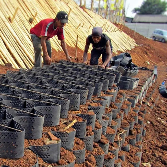 Geogrid Landscaping, Gravel Ground Grid for Parking Lots, Garden, Patio, Sidewalk, Retaining Wall Anti-Deformation Permeable Paving Stabilizer, 10cm High Ultrasonic Welding ( Color : 10CM High , Size