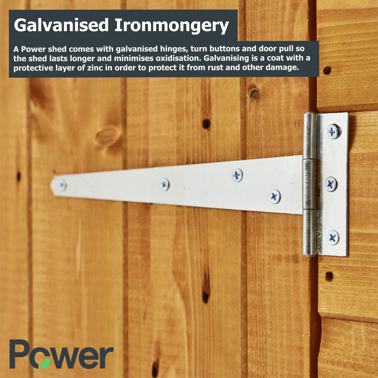 Powersheds High Grade Premium Pent Summer House Wooden Shed with PVC Window sills, Door & Window Flexibility, made from 12 mm Extra Thick Timber & Toughened Glass